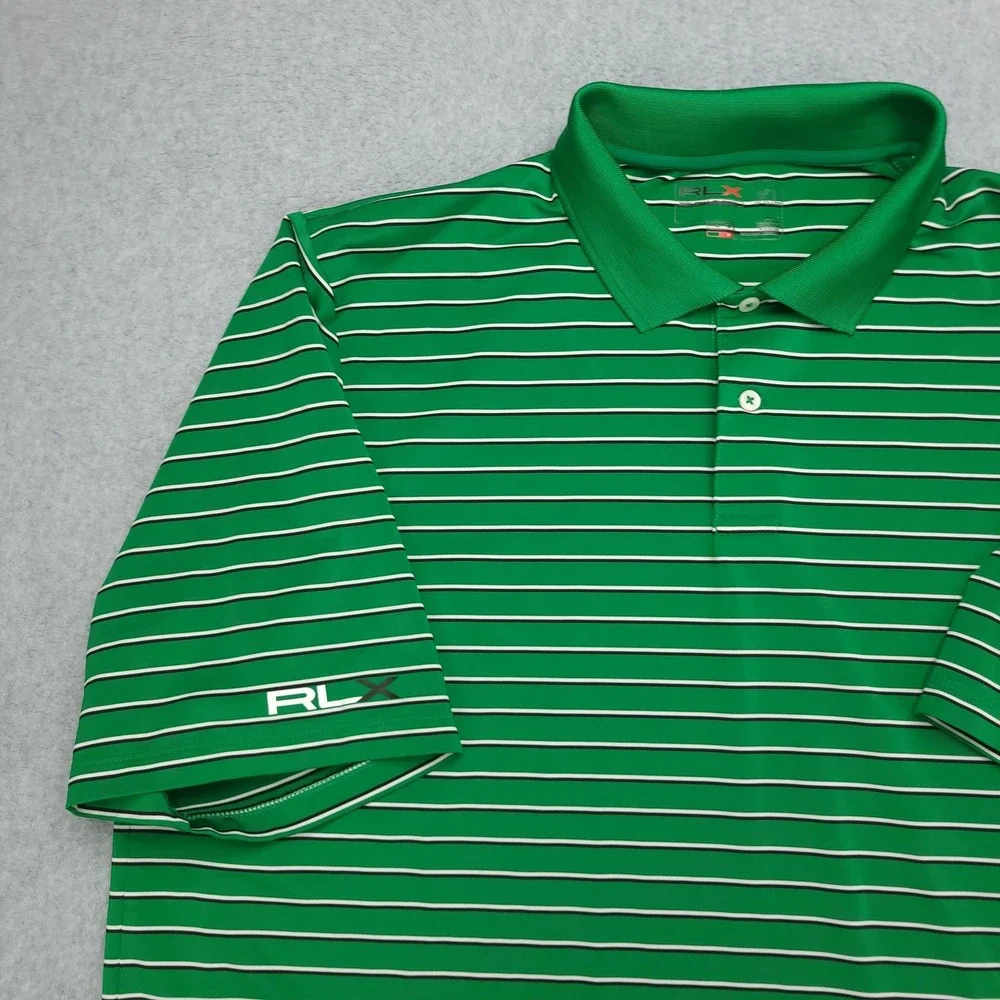RLX Ralph Lauren Polo Shirt Mens XL Green Golf Dave Thomas Memorial Classic‎